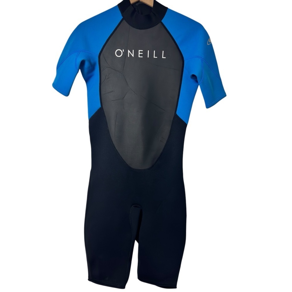 O'NEILL REACTOR-2 2MM BZ S/S SPRING BACK ZIP WETSUIT BLK/OCEAN BRAND NEW